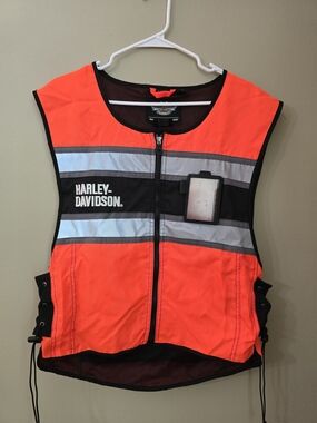 Harley-Davidson High-Vis Safety Vest - Orange with Reflective Stripes